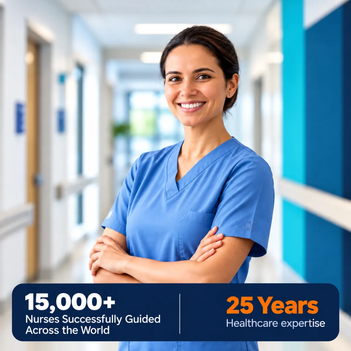 Nurse in a hospital with 15,000+ nurses successfully guided worldwide and 25 years of healthcare expertise