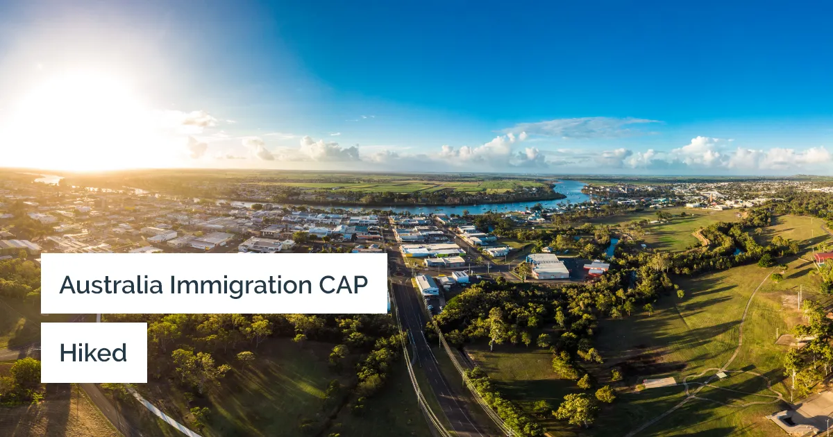 Australia immigration CAP hiked