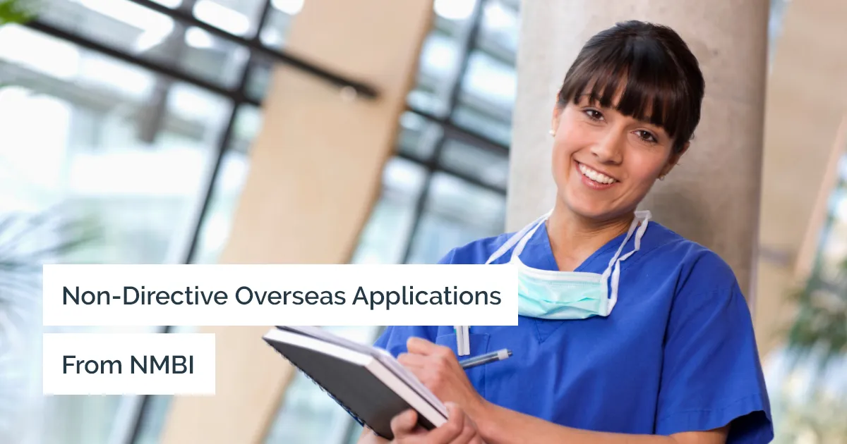 Modifications to non-directive overseas applications criteria to NMBI