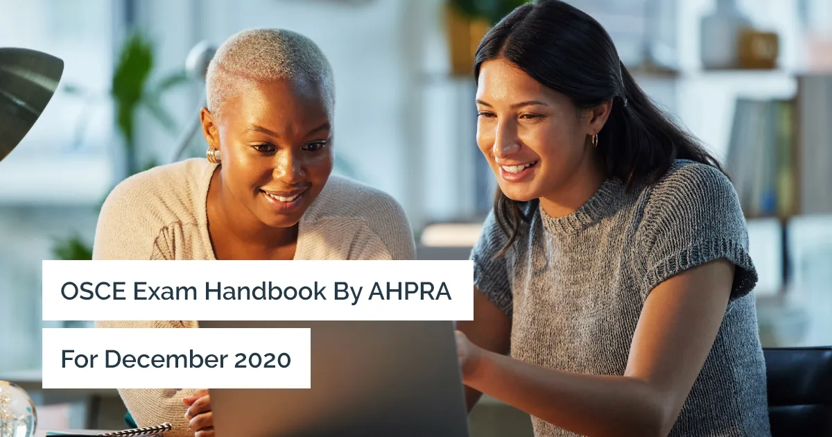 OSCE exam handbook published by AHPRA for December 2020