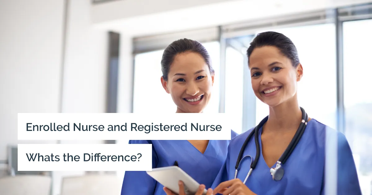 Registered nurse and enrolled nurse, what is the distinction