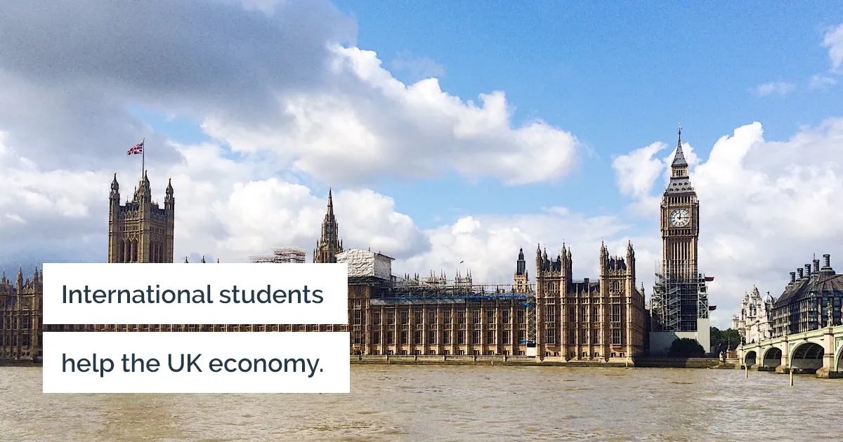 What are international students giving back to the UK economy?