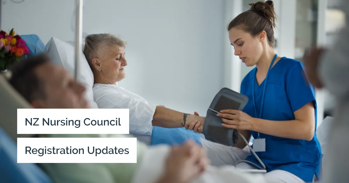 Updates to New Zealand registration process from Nursing Council of New Zealand